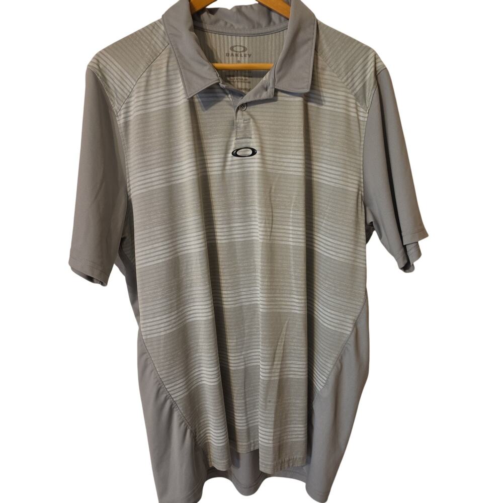 Oakley Golf Polo Shirt Men's Regular Fit Lightweight Coupe Standard Gray Size XL